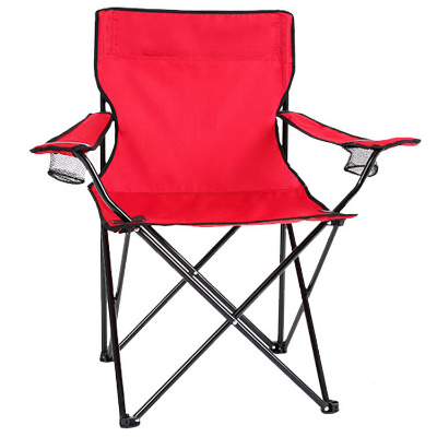 Traditional folding blue chair.