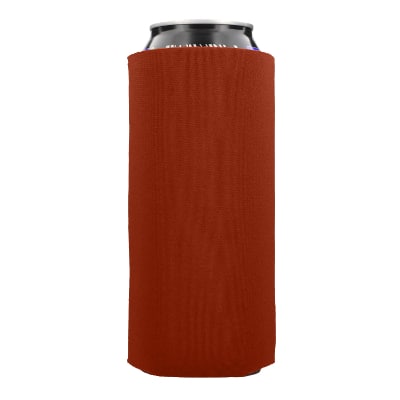 Foam crimson tall boy can cooler blank.