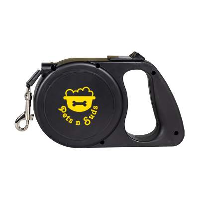 25 feet retractable leash with custom promotional imprint.