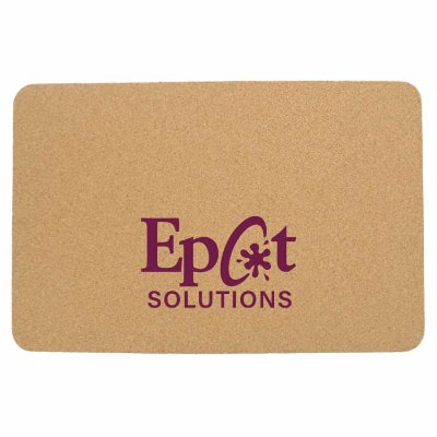 16 inch cork mat with custom promo.