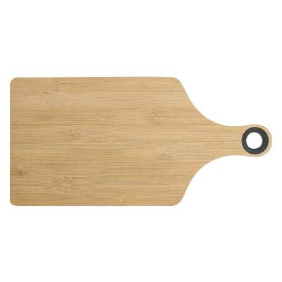 14-in. genoa natural bamboo cutting board with handle blank.