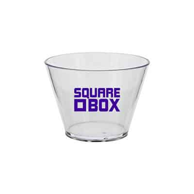 Acrylic clear tasting glass with custom logo in 5 ounces.