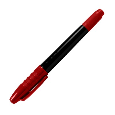 Blank black barrel double ended marker.