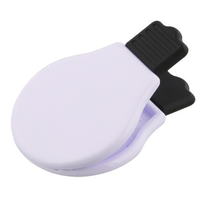 Plastic white light bulb chip clip blank.