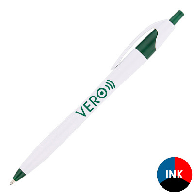 White pens with personalized imprint.
