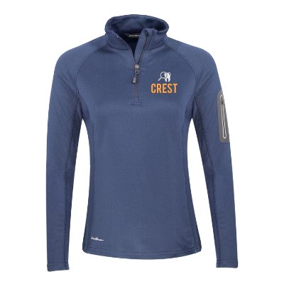 Ladies Blue Custom Embroidered Quarter-Zip