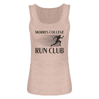 Heather pink gravel tank with custom logo.