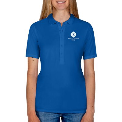 Personalized true royal ladies' polo with logo.