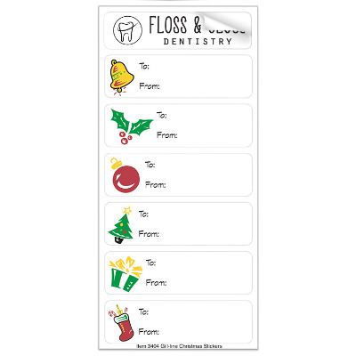 Holiday gift sheet stickers.