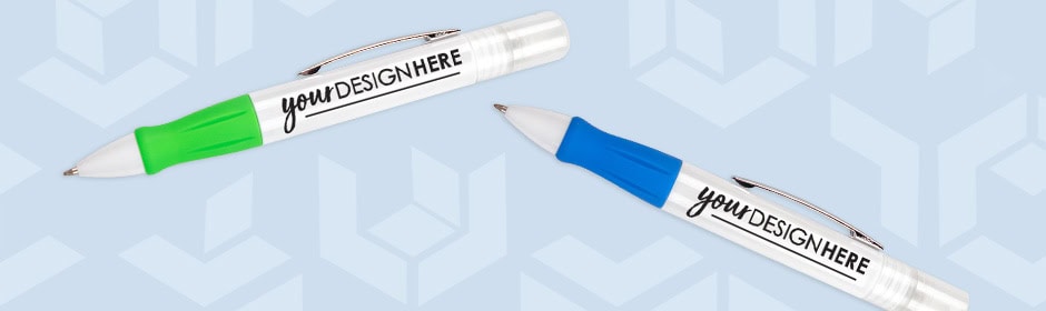 Blue novelty funny pens with white imprint and orange novelty pen with black imprint