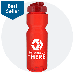28 oz. Translucent Travel Bike Bottle With Flip Top Lid