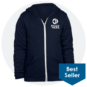 BELLA+CANVAS® Youth Sponge Fleece Full-Zip Hooded Sweatshirt