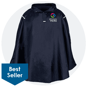 Team 365® Adult Zone Protect Packable Poncho-Embroidered