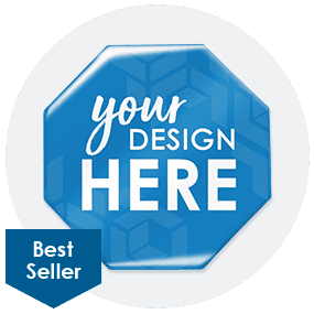 Octagon Button-Full Color