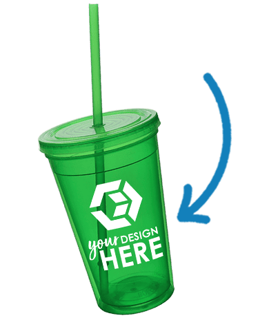 Imprint Info for Custom Cups With Lids and Straws