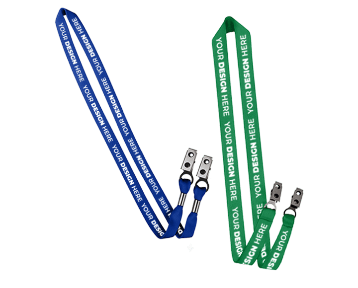 Custom Two Clip Name Tag Lanyards