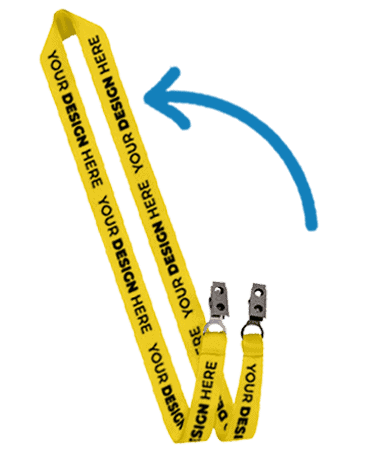 Imprint Info for Custom Two Clip Name Tag Lanyards