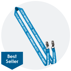 3/4-in. Sewn Lanyard Full Color-Double Clip