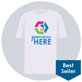 White Gildan® Heavy Cotton™ Youth T-Shirt-Full Color