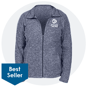 Port Authority® Ladies' Heather Microfleece Full-Zip Jacket