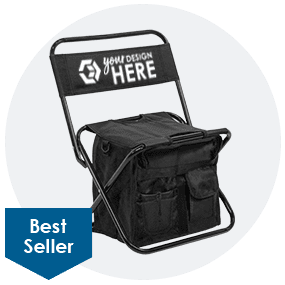 24-Can Cooler Folding Chair With Bag and Pockets