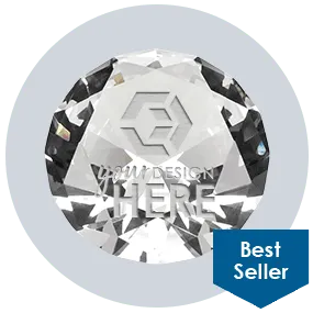 2-3/8-in. Diameter Optical Diamond Award-Engraved