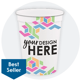 16 oz. Full Color Wrap Plastic Stadium Cup