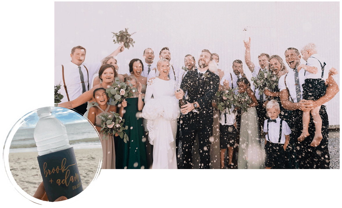 Wedding Party Celebrating