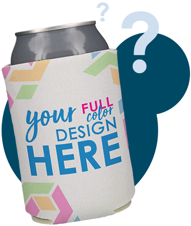 White can cooler with full-color imprint