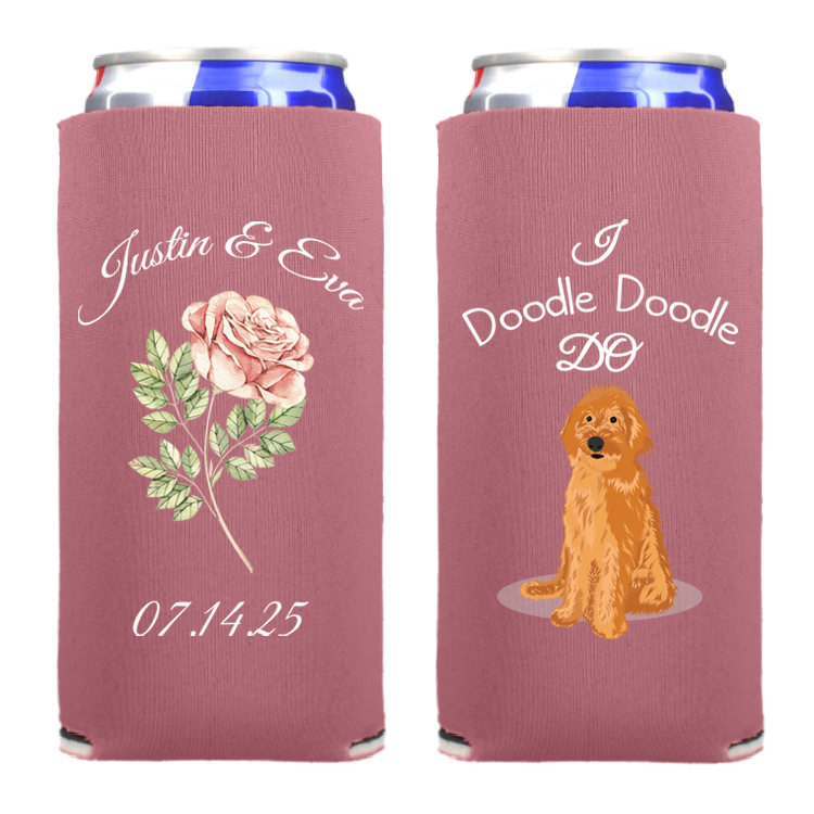 Full Color Wedding Slim Can Insulator