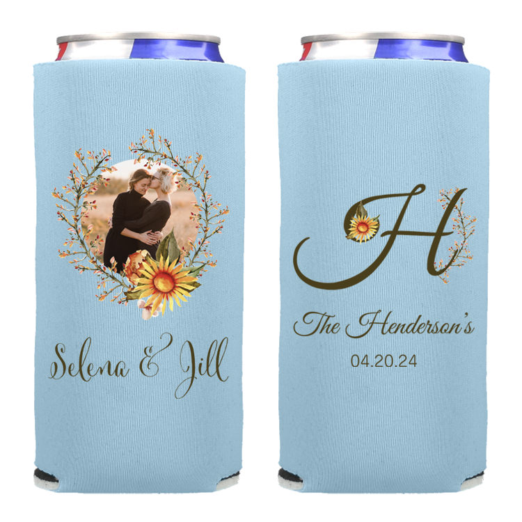 Full Color Wedding Slim Can Insulator