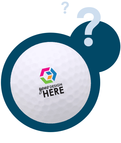 white golf ball with full color imprint