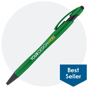 Posh Rubber Stylus Click Pen-Full Color