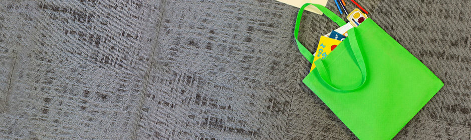 Blank green tote bag