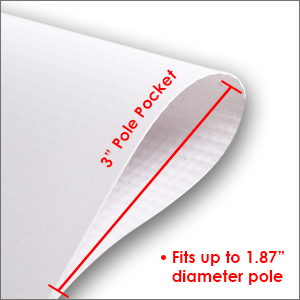 3-Inch Pole Pockets 3-Inch Pole Pockets