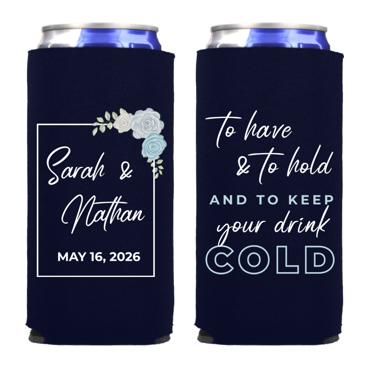 Full Color Wedding Slim Can Insulator