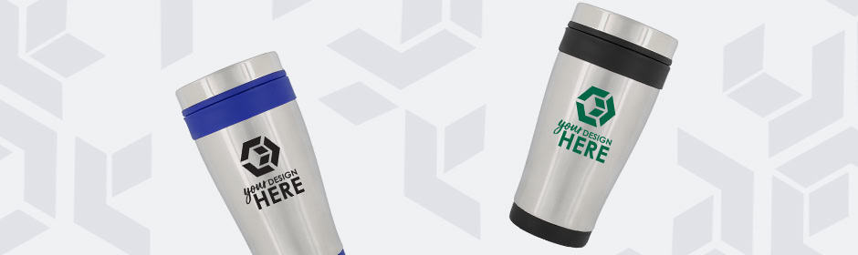 Clear plastic tumbler with black imprint