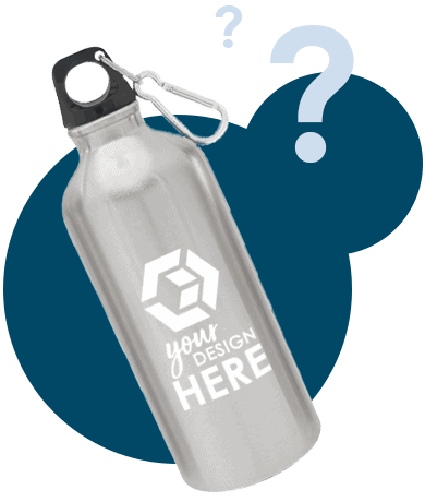 silver aluminum branded water bottles with white imprint