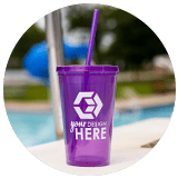 Cups With Lids and Straws