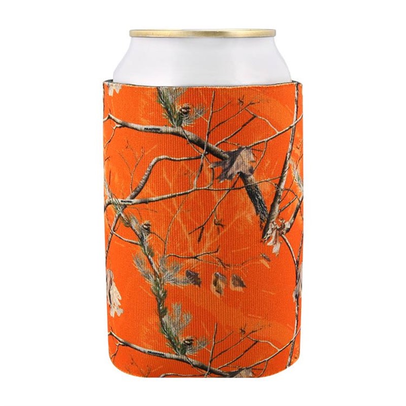 RealTree® Licensed Blaze Orange Camo Collapsible Can Cooler