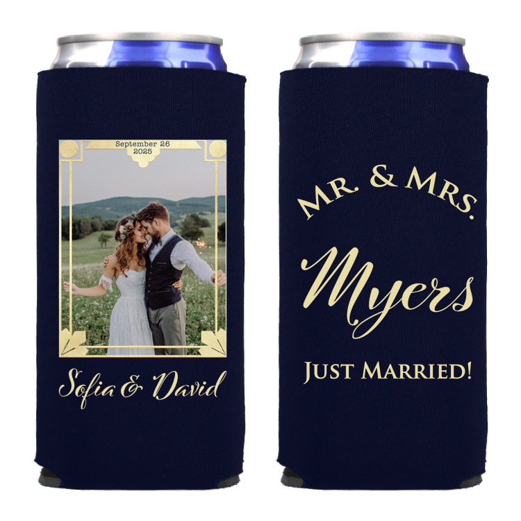 Full Color Wedding Slim Can Insulator