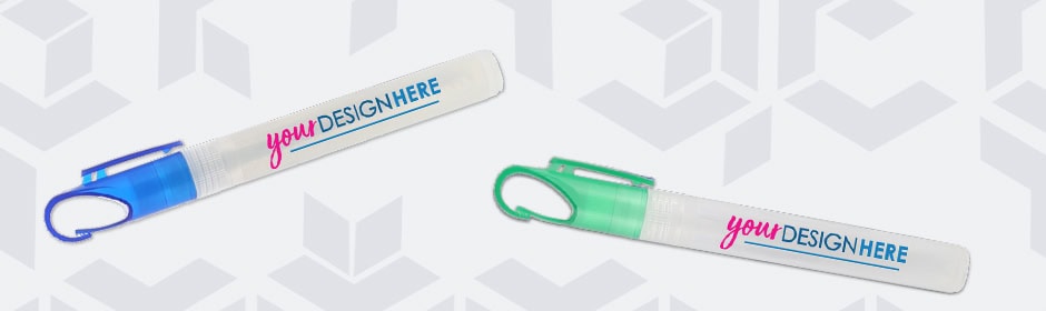 Clip-On hand sanitizer with full-color imprint