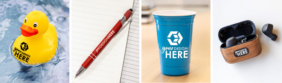 variety of custom printed can coolers