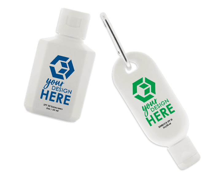 Branded sunscreen with full color logo