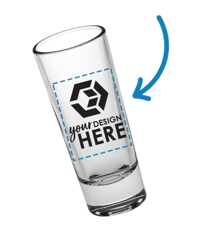 Branded Barware and Glassware Imprint Area