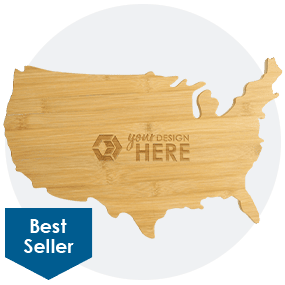 USA Bamboo Cutting Board-Engraved