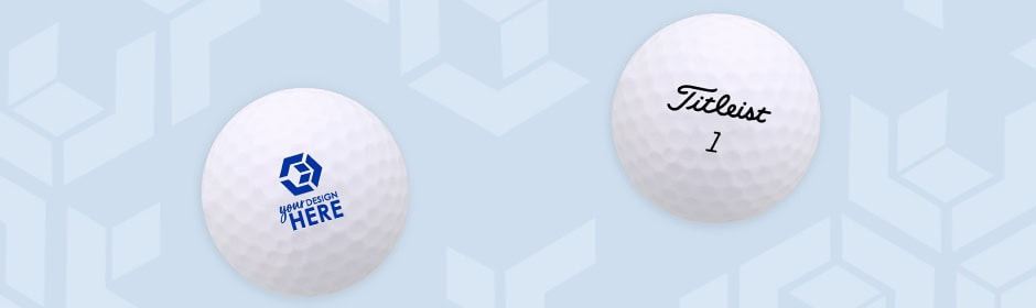 white golf balls with custom printed designs