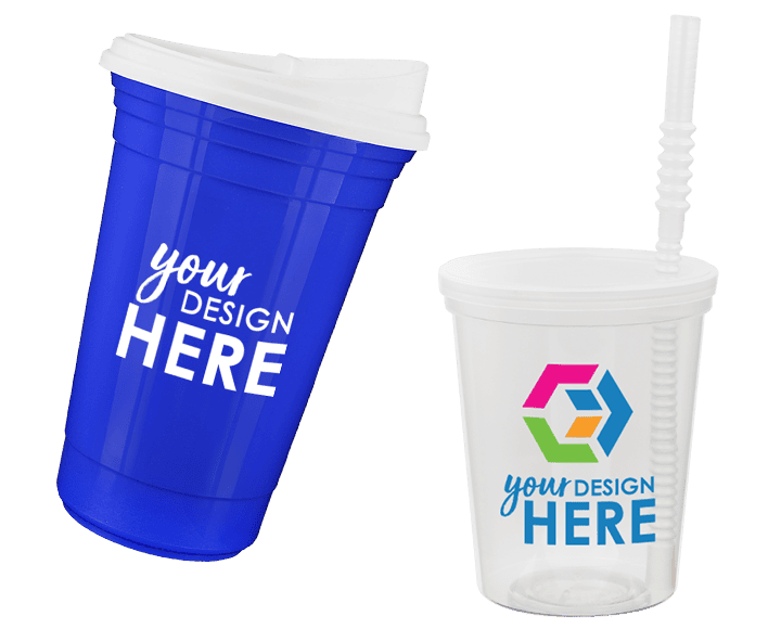Bulk Cups with Lids & Straws  Personalized Options | Totally Promotional