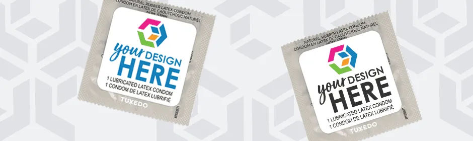Comdoms Logo Custom Condoms – Add Your Logo to Condom Wrappers | Totally Promotional